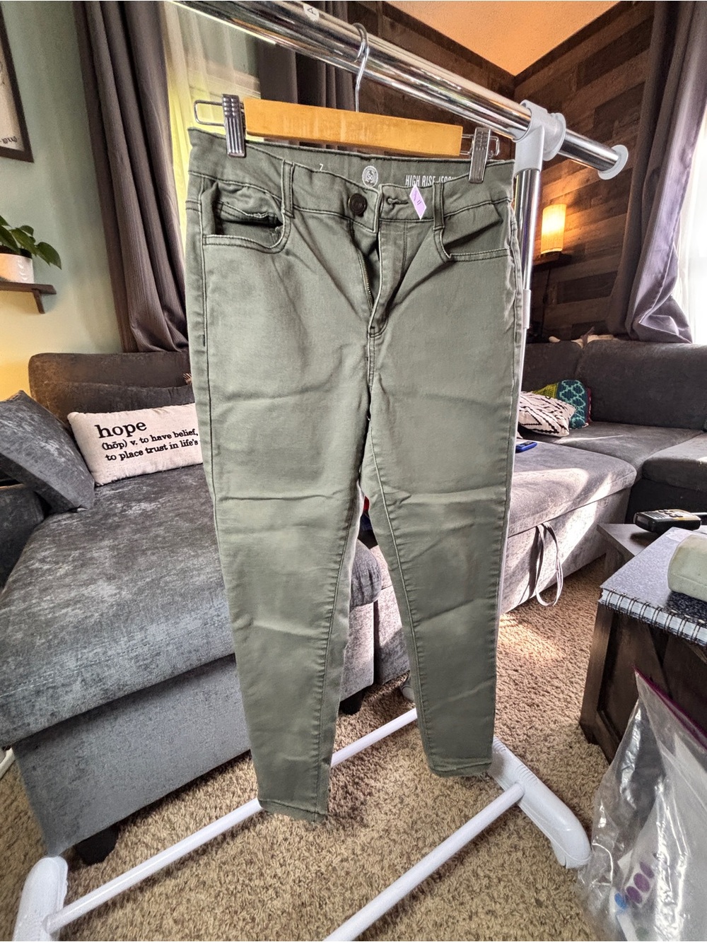 SO Men's Skinny Jeans in Olive
